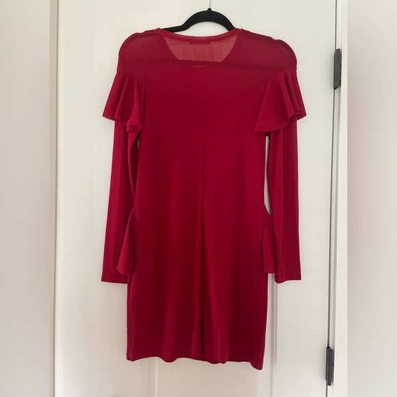 Zara sheer red dress size S - Picture 4 of 6